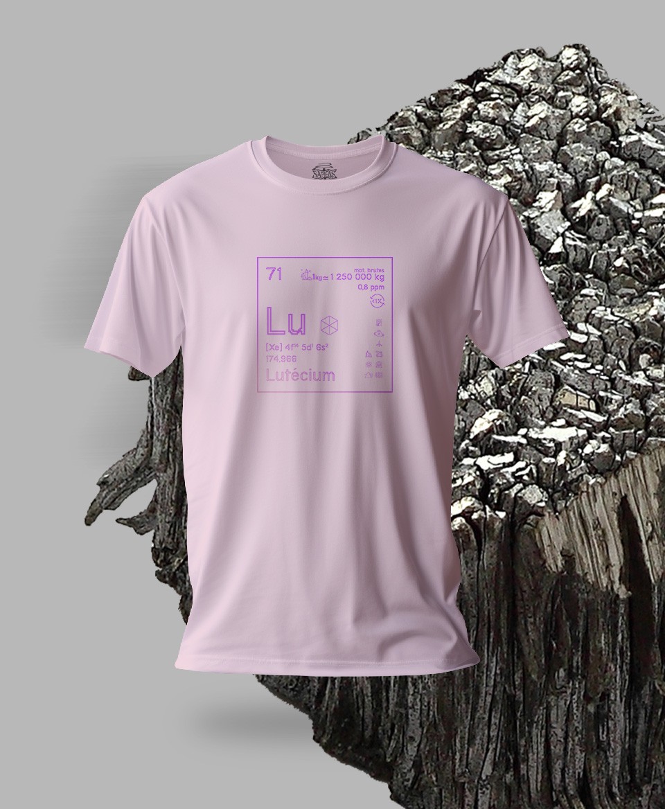 T-shirt rose Terres rares 71 - Lu - Lutécium