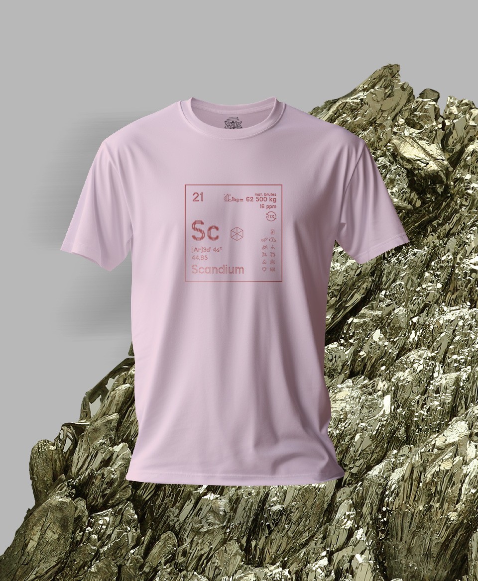 T-shirt rose Terres rares 21 Sc - Scandium