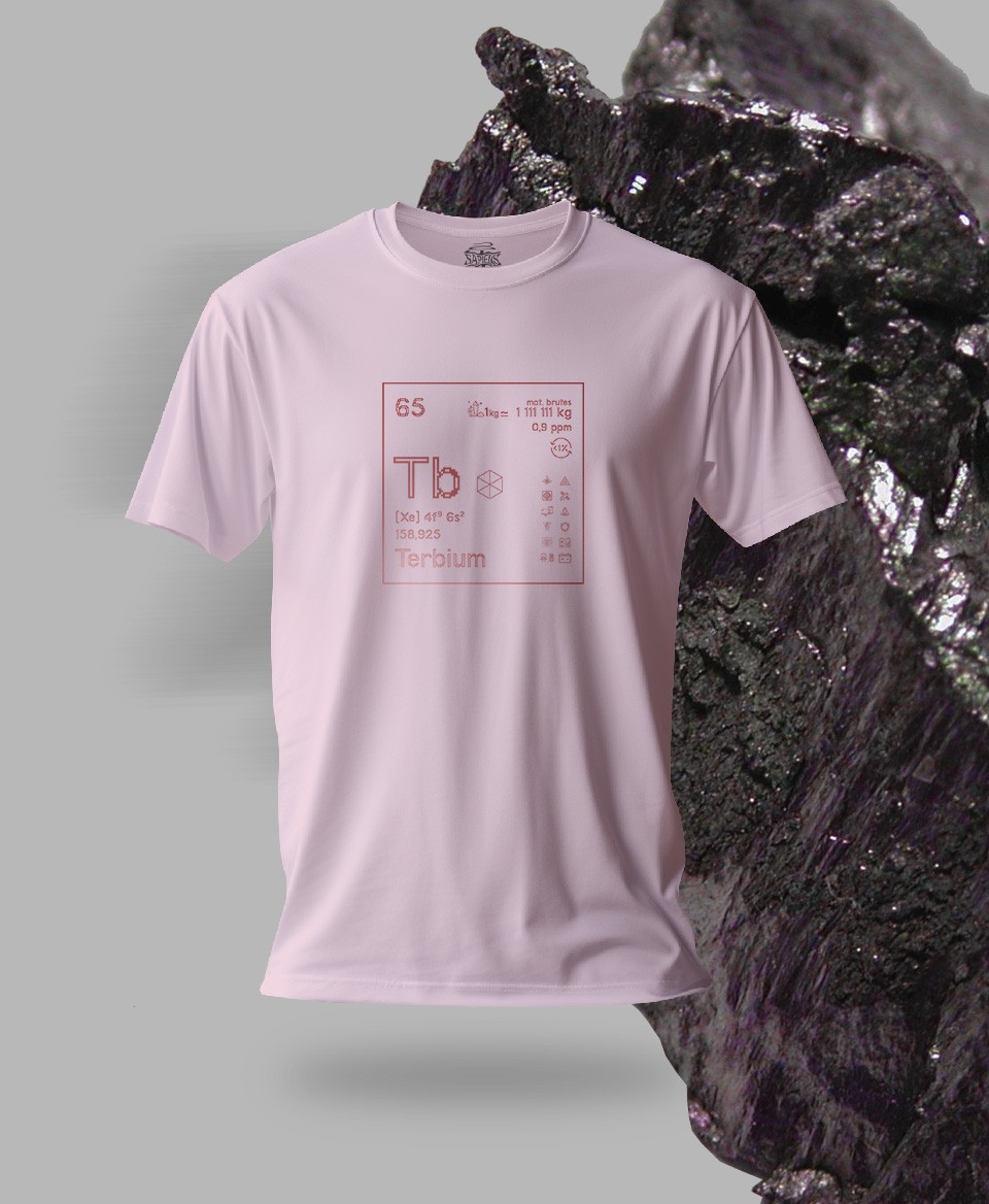 T-shirt rose Terres rares 65 - Tb - Terbium