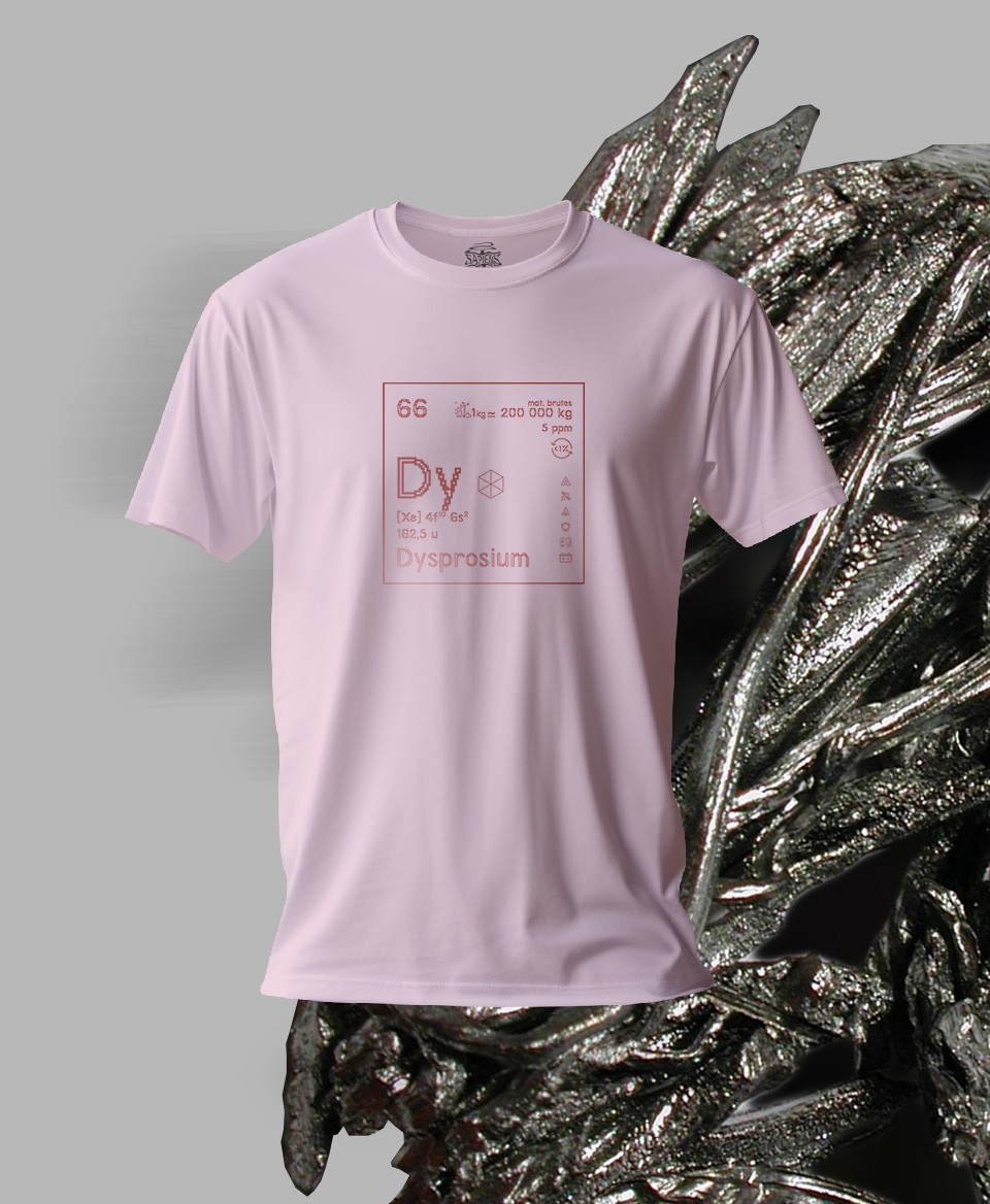 T-shirt rose Terres rares 66 - Dy - Dysprosium
