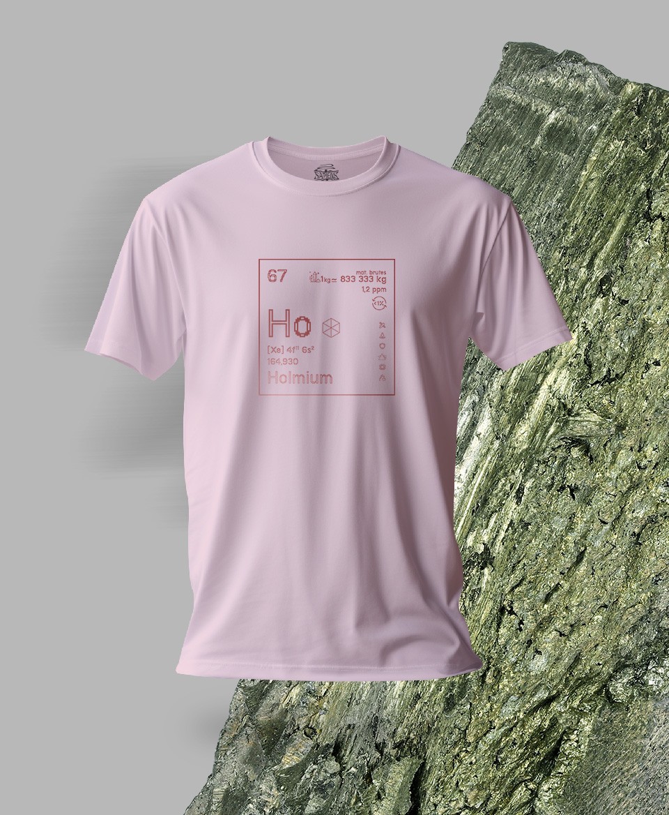T-shirt rose Terres rares 67 - Ho - Holmium