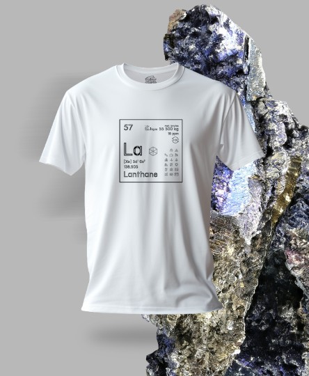 T-shirt blanc Terres rares 57 - La - Lanthane