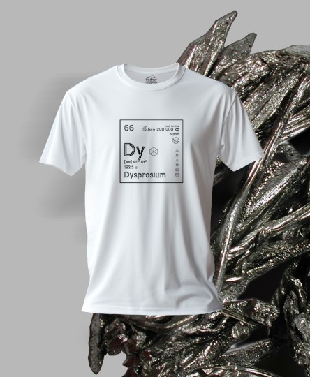 T-shirt blanc Terres rares 66 - Dy - Dysprosium