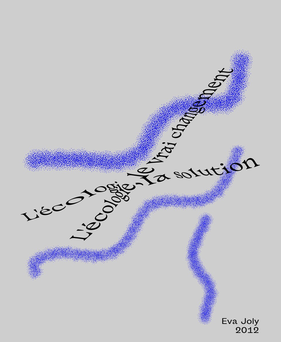 T-shirt Slogan Politique blanc : L'écologie, la solution. L'écologie, le vrai changement 