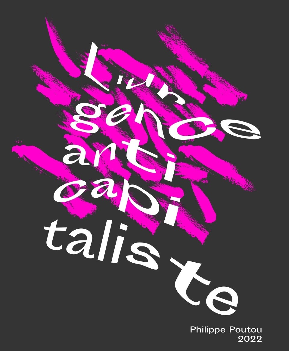 T-shirt Slogan Politique noir : L'urgence anticapitaliste 