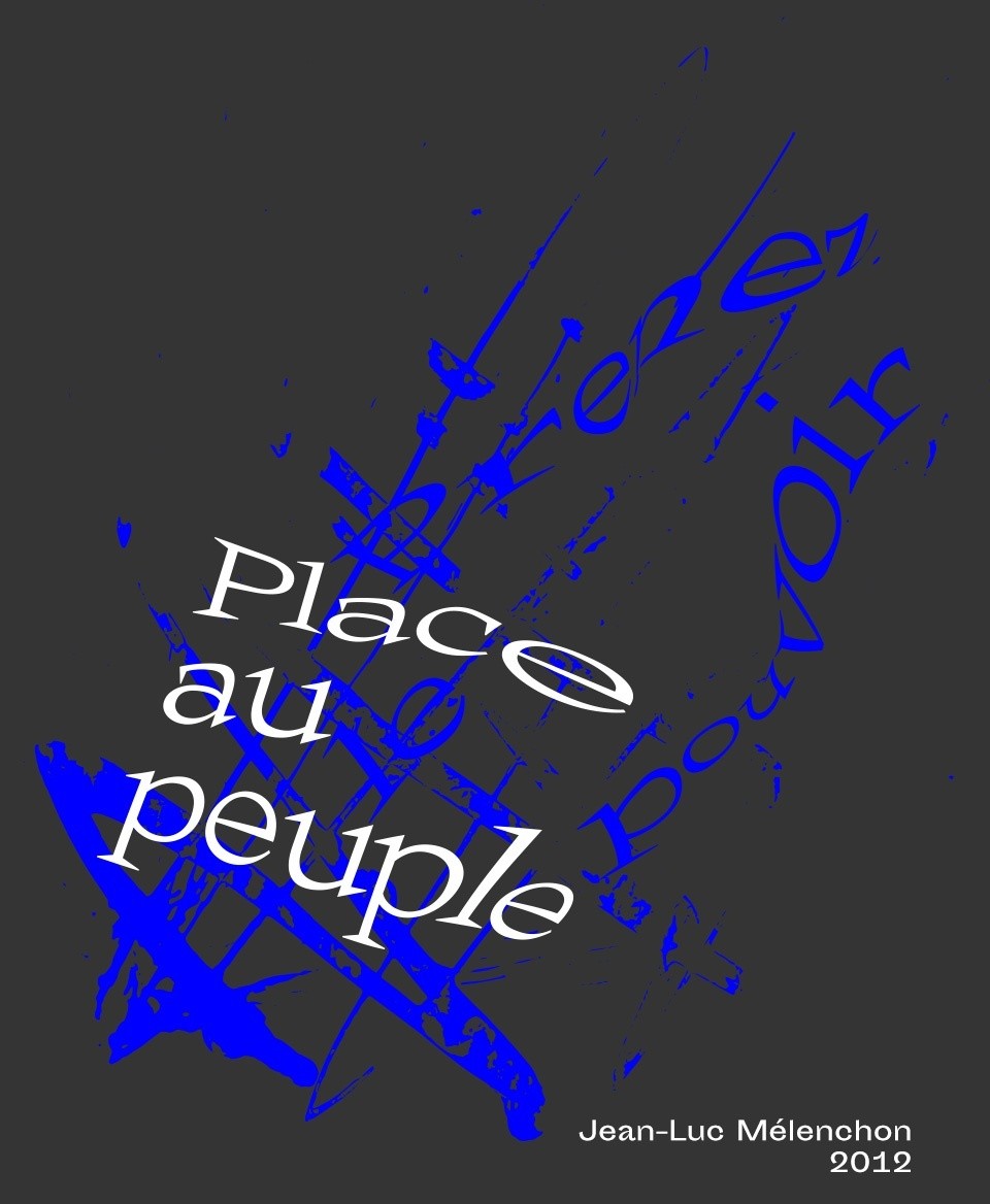 T-shirt Slogan Politique noir : Place au peuple 