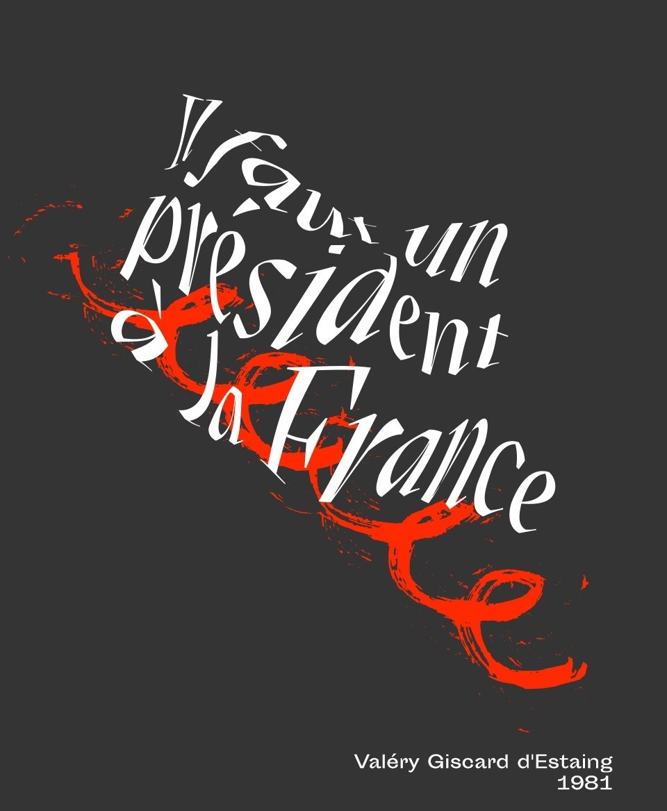 T-shirt Slogan Politique noir : Il faut un président à la France