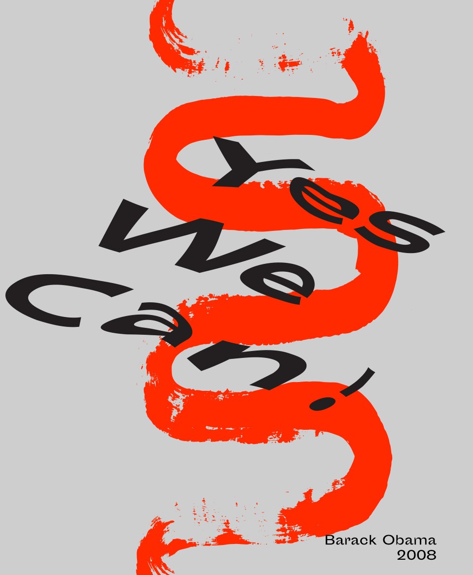 T-shirt Slogan Politique blanc : Yes We Can! (Oui, on le peut!)