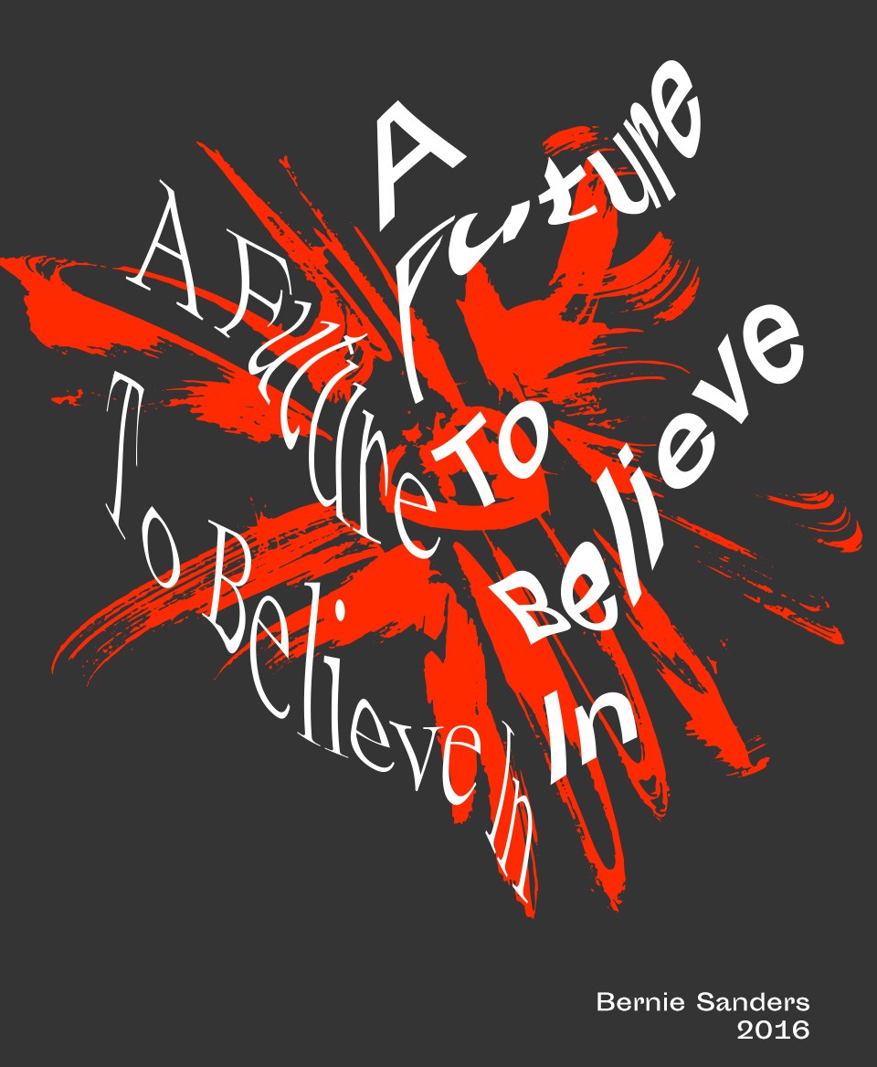 T-shirt Slogan Politique noir : A Future To Believe In