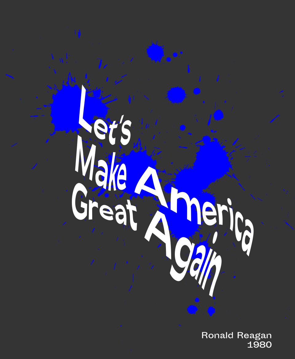 T-shirt Slogan Politique noir : Let's Make America Great Again