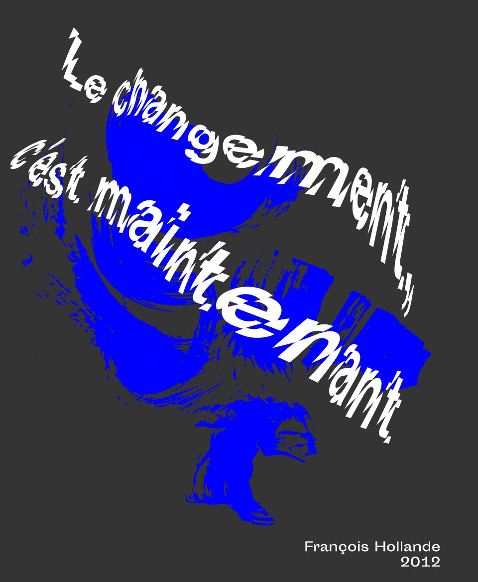 T-shirt Slogan Politique noir : Le changement, c'est maintenant