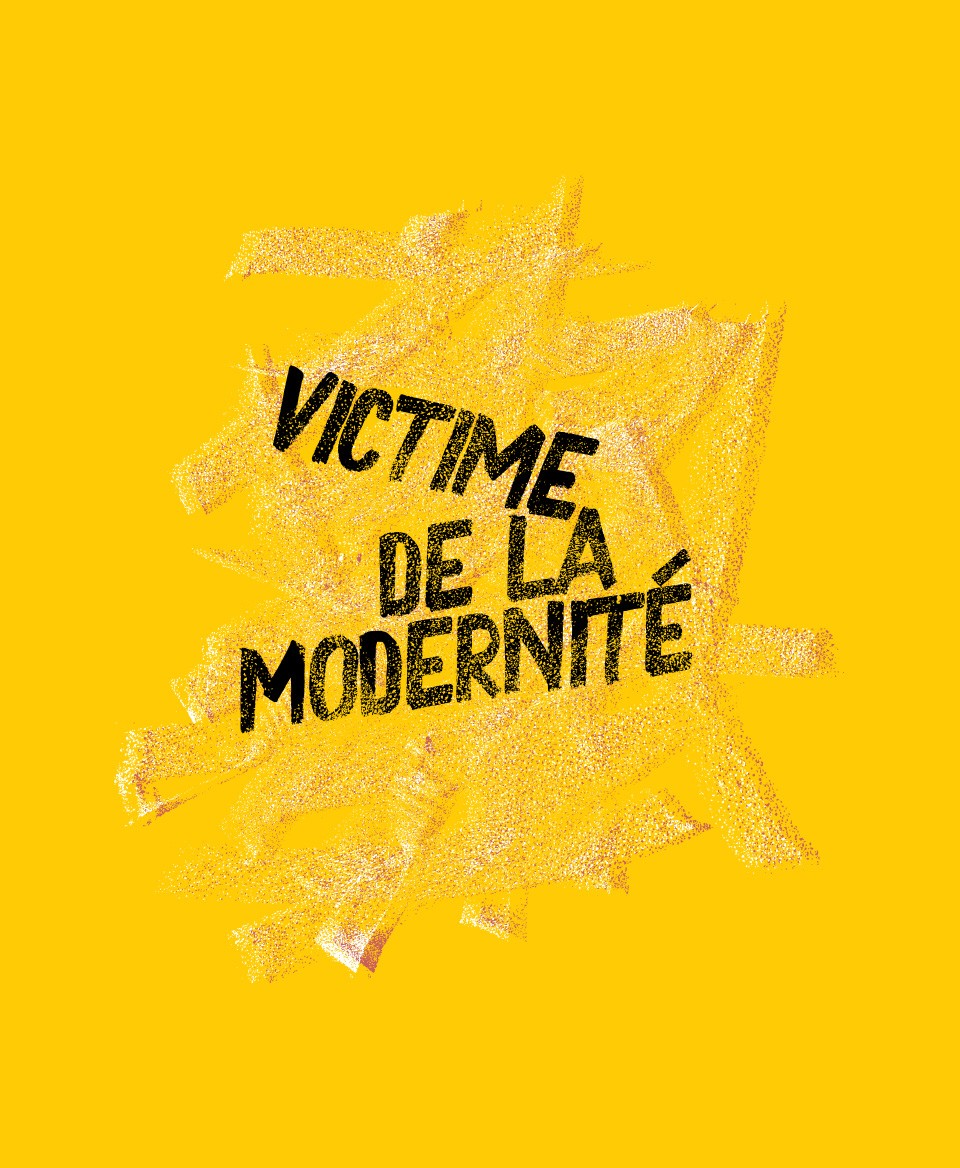 T-shirt Social blanc : Victime de la Modernité
