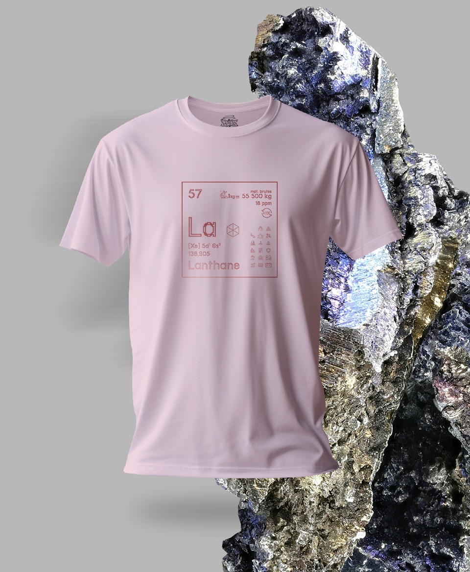 T-shirt rose Terres rares 57 - La - Lanthane