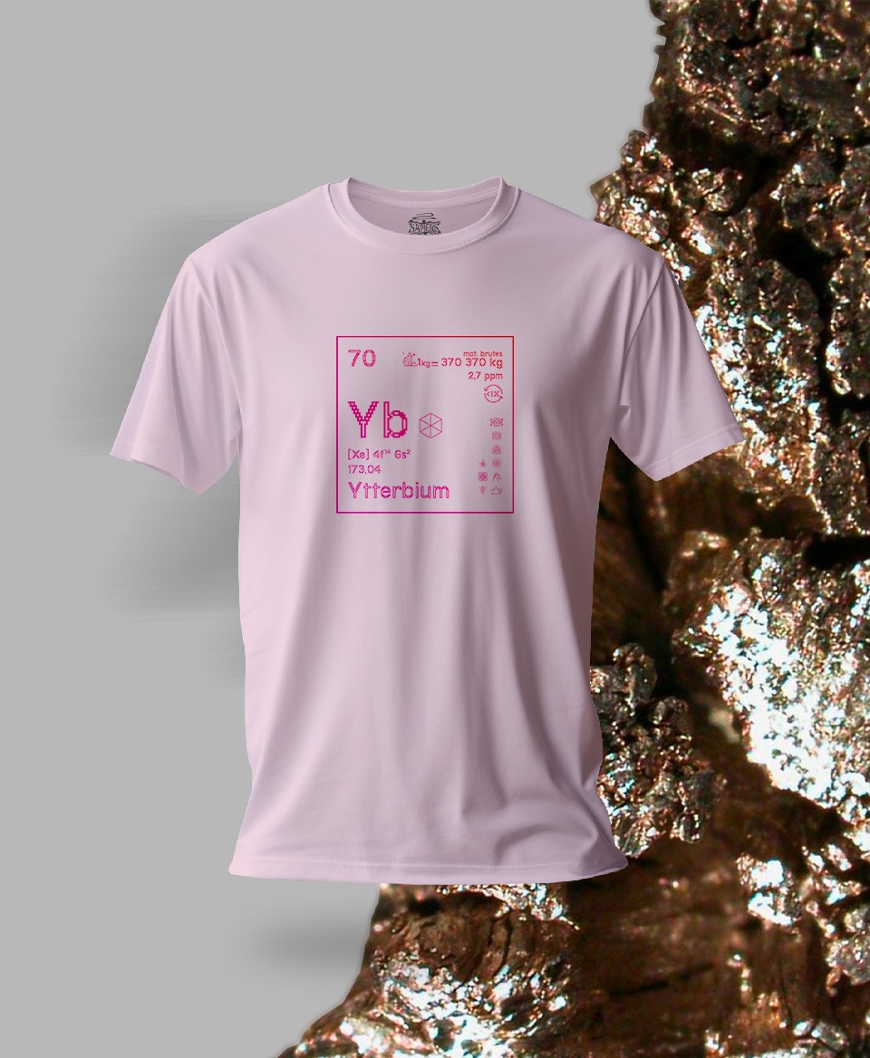 T-shirt rose Terres rares 70 - Yb - Ytterbium