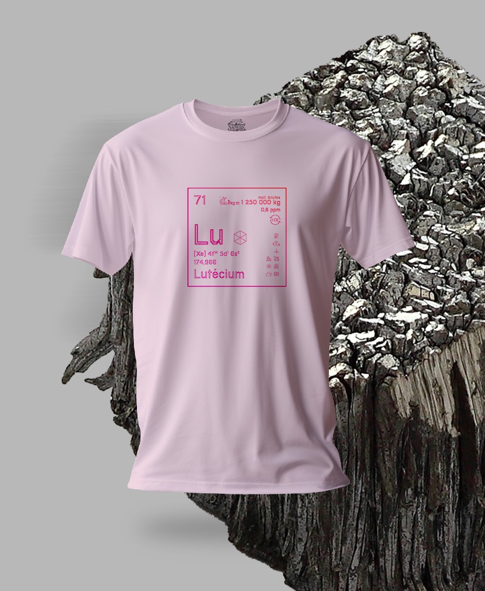 T-shirt rose Terres rares 71 - Lu - Lutécium